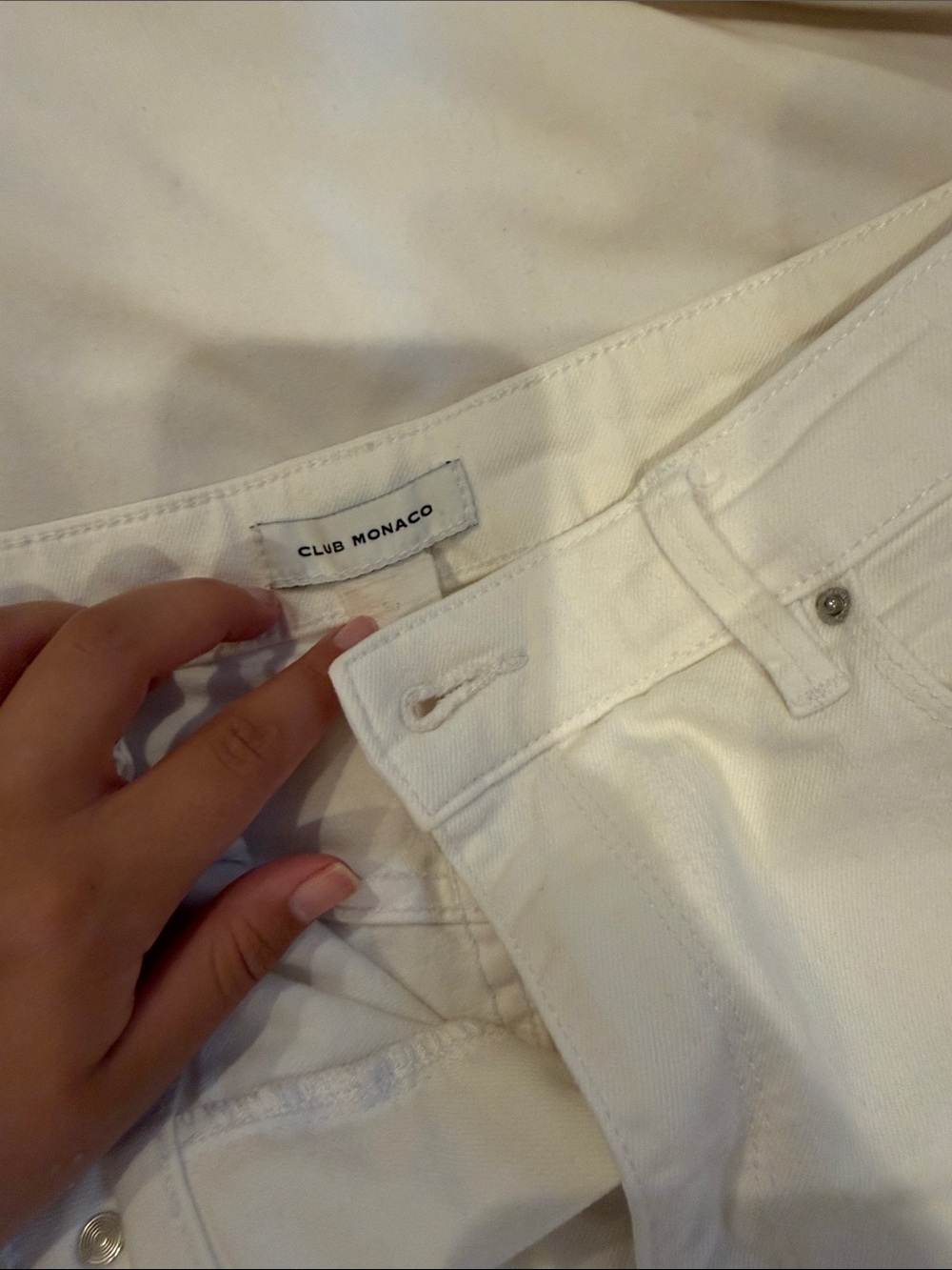 Club Monaco White Skinny Jeans